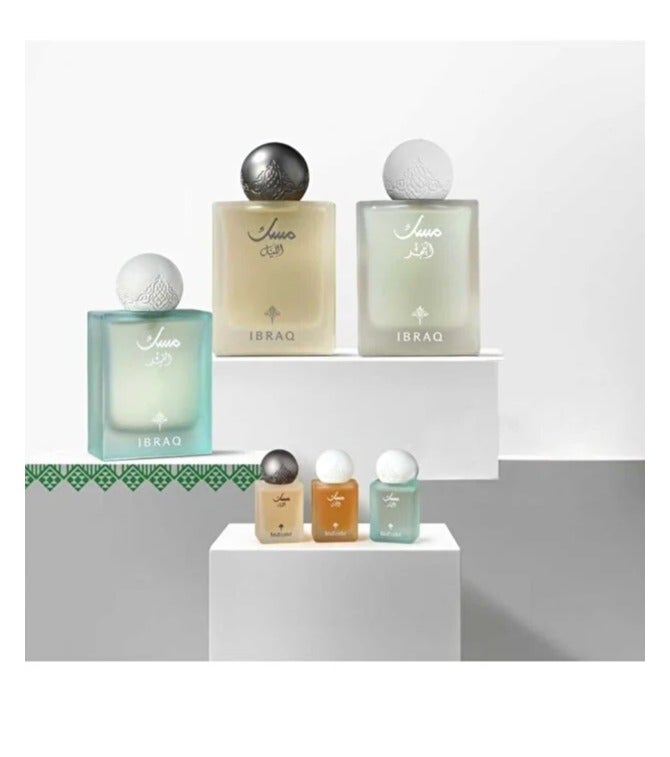 IBRAQ Musk Set (Night Musk 75ml, Moon Musk 75ml, Dawn Musk 75ml) + 3 x 10ml Samples of each musk - Image 1