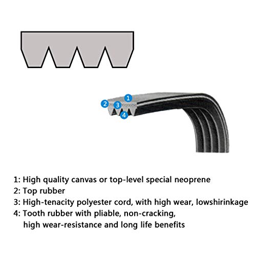Ansoon Dryer Belt 3394652 Clothes Dryer Durm Drive Belt Replacement Part Compatible for Whirlpool Dryers Replaces AP2946614, PS345337, 2946614, 2823, 345675, 4319392, 8066064 - Image 2