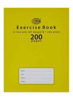 FIS Fis Exercise Book 200 Pages, 4 Line with left margin 1 Side Plain, Size 16.5 X 21 Cm, Pack Of 6 FSEB4LP200N  - Image 4