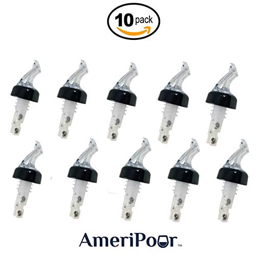AmeriPour - Measured Pourer - Liquor Bottle Pourers - Collared - Made 100% In USA. Bar Spouts That Don't Leak - No Cracks. A Perfect Pour Everytime. Great For Wine! (Clear, 1.5oz (45ml) - 10 Pack) - Image 2