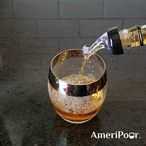 AmeriPour - Measured Pourer - Liquor Bottle Pourers - Collared - Made 100% In USA. Bar Spouts That Don't Leak - No Cracks. A Perfect Pour Everytime. Great For Wine! (Clear, 1.5oz (45ml) - 10 Pack) - Image 4
