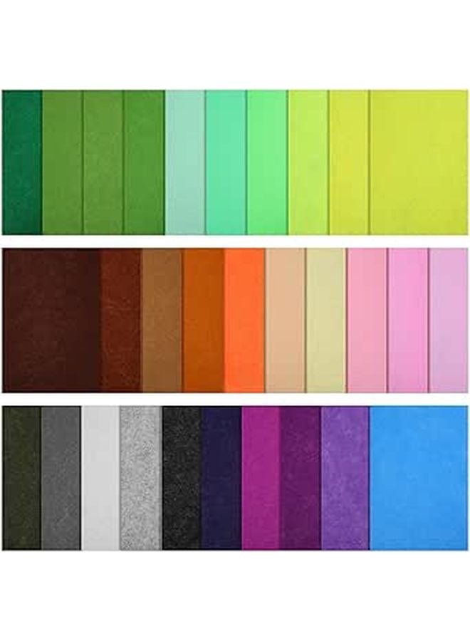 60pcs Felt Fabric Sheets 30x20cm for Sewing Crafts DIY School Projects Random Colors - Image 1