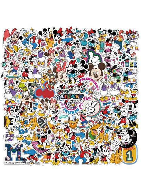 100 Pcs Disney Mickey Mouse And Donald Duck Stickers for Water Bottle Cup Laptop Guitar Car Motorcycle Bike Skateboard Luggage Box Vinyl Waterproof Graffiti