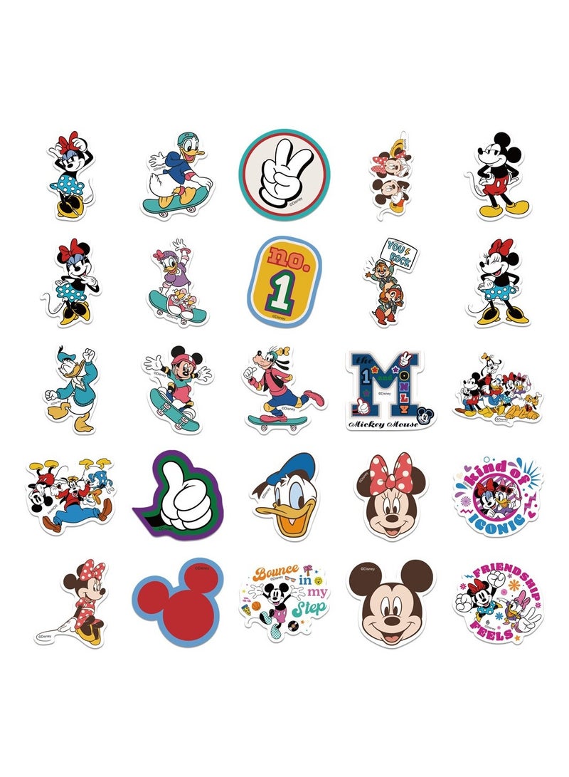 100 Pcs Disney Mickey Mouse And Donald Duck Stickers for Water Bottle Cup Laptop Guitar Car Motorcycle Bike Skateboard Luggage Box Vinyl Waterproof Graffiti
