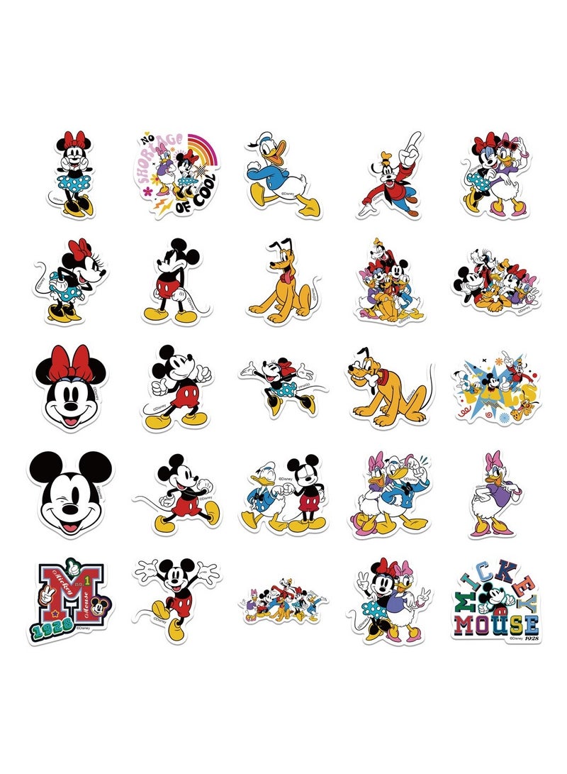 100 Pcs Disney Mickey Mouse And Donald Duck Stickers for Water Bottle Cup Laptop Guitar Car Motorcycle Bike Skateboard Luggage Box Vinyl Waterproof Graffiti