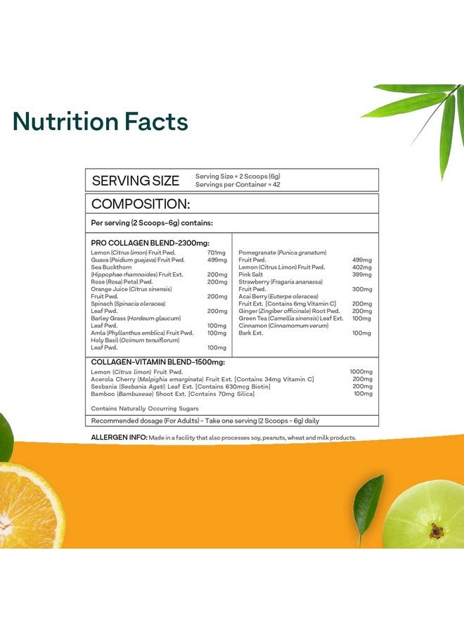 OZiva Plant Based Collagen Builder Powder (With Vitamin C) Berry Orange,250G & Plant Based Biotin 10000+ Mcg (With Natural Sesbania Agati Extract) For Stronger Hair & Healthier Skin,125G(Combo Pack) - Image 3