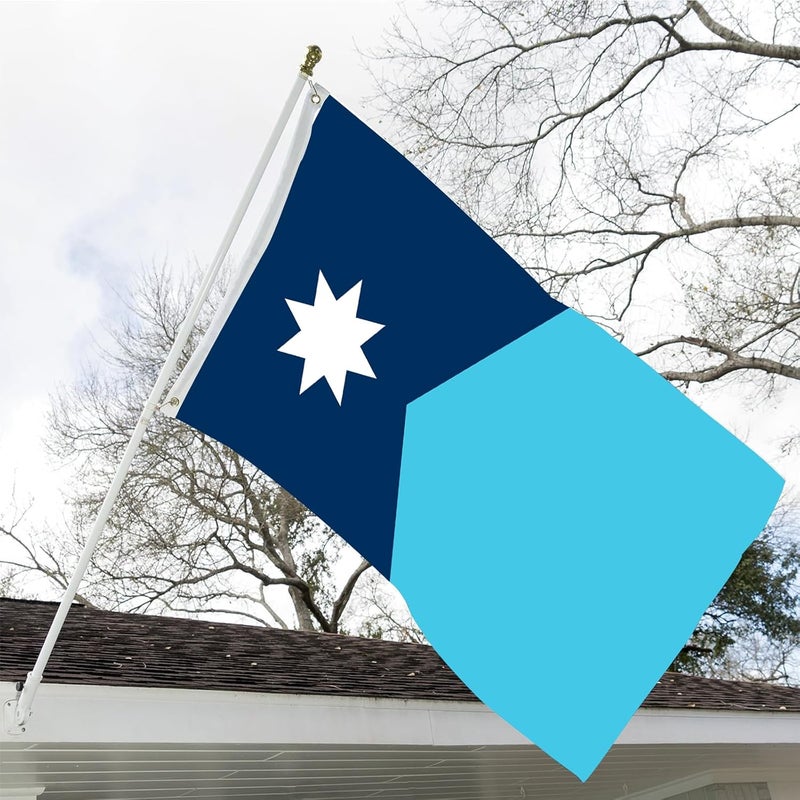 ARSOF New Minnesota State Flag 3x5 Outdoor Double Sided MN State Flag Heavy Duty Vivid Colors State of Minnesota Flags 3 Ply with Durable Canvas Header and 2 Brass Grommets - Image 2