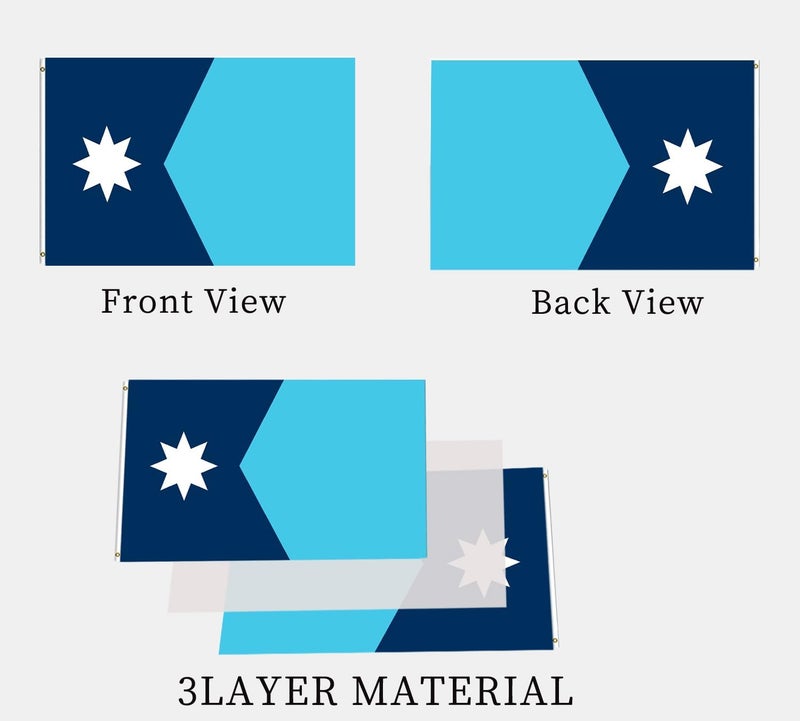 ARSOF New Minnesota State Flag 3x5 Outdoor Double Sided MN State Flag Heavy Duty Vivid Colors State of Minnesota Flags 3 Ply with Durable Canvas Header and 2 Brass Grommets - Image 3