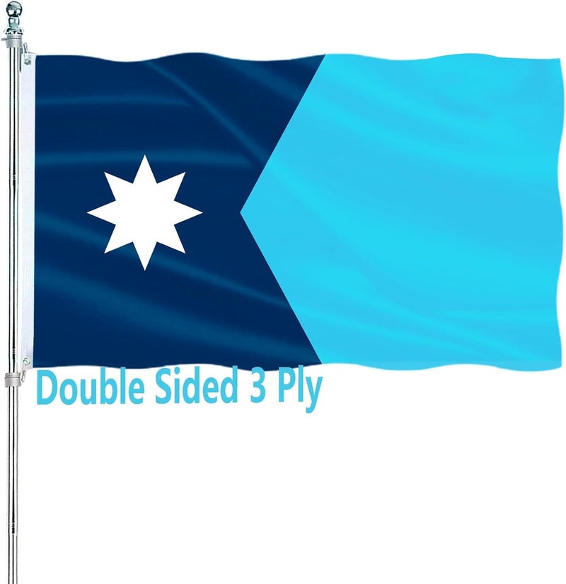 ARSOF New Minnesota State Flag 3x5 Outdoor Double Sided MN State Flag Heavy Duty Vivid Colors State of Minnesota Flags 3 Ply with Durable Canvas Header and 2 Brass Grommets - Image 1