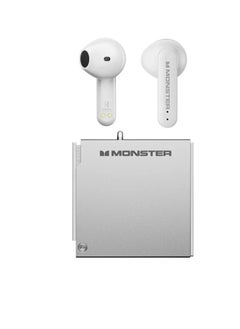Original Monster XKT17 Gaming Headset TWS Wireless Bluetooth Earphones Sport Earbuds Noise Reduction Low Latency Headphones Mic, white