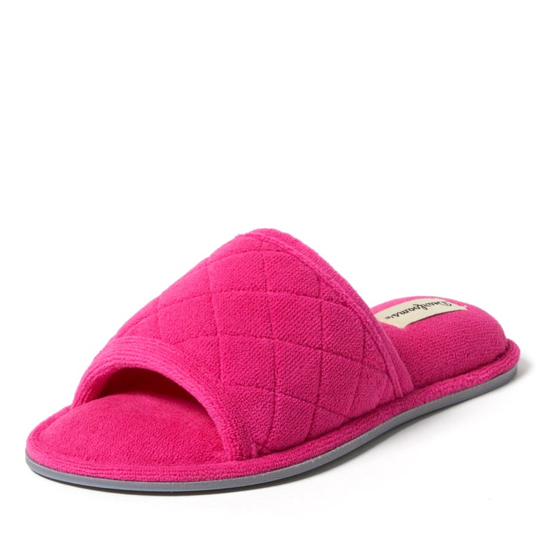 Dearfoams Women's Beatrice, PARADISE PINK, L - Image 1