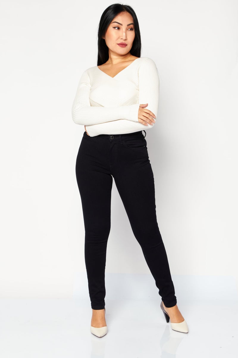 GUESS جينز ضيق للنساء، أسود - Image 2