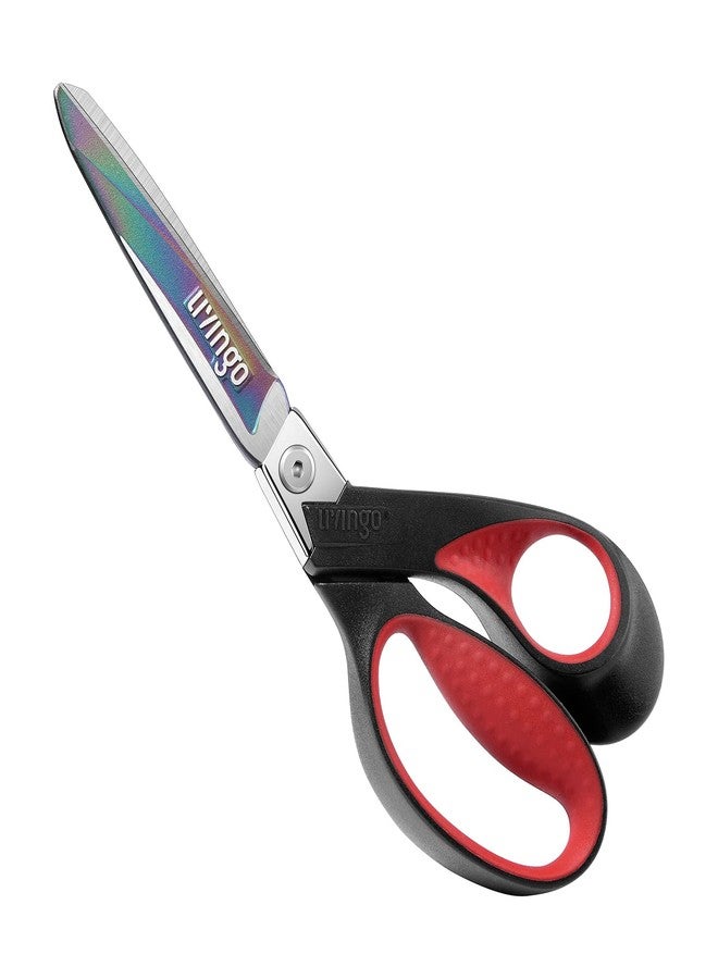 LIVINGO Industrial Scissors Heavy Duty: 9" Professional Multipurpose Shears Sharp Stainless Steel - Forged Titanium Coated Scissors for Fabric Sewing Carpet Craft Workshop Outdoor Home Office - Image 1