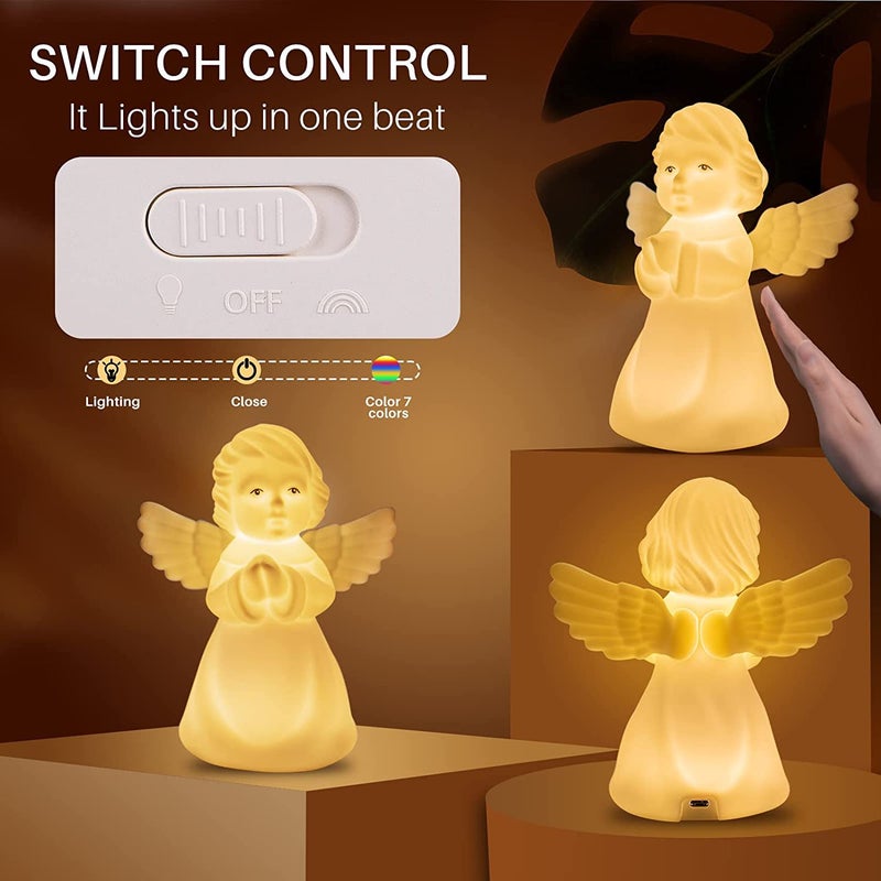 Angel Light Silicone Light Colorful Clap Light Usb Rechargeable Led Light Children'S Day Gift  Student Gift - Image 2