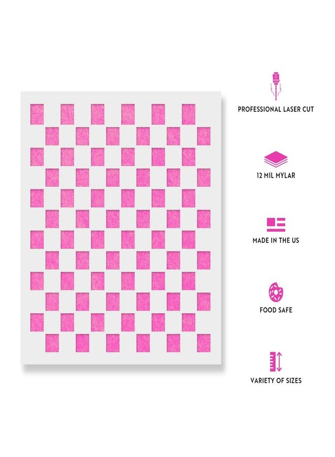 Stencil Revolution Checker Pattern Stencil Template - Reusable Stencil with Multiple - Image 2