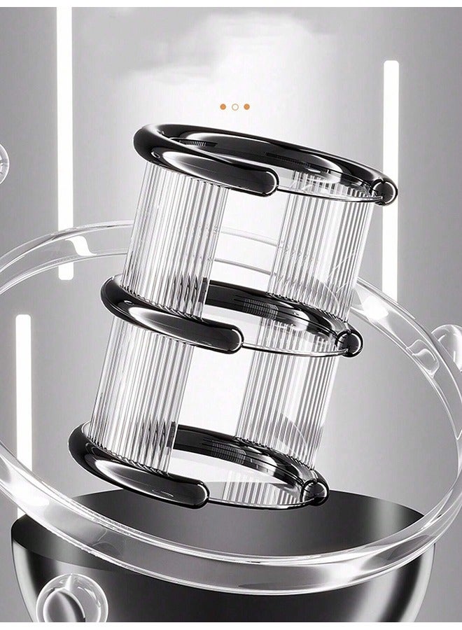 XiuWoo 3-Tier Skincare Organizer Makeup Organizer Cosmetics Organizer and Storage Perfume Display Stand for Dresser Organizer Countertop 3 Tier Black Bathroom Skincare Organizers Makeup Storage Cosmetic Organizer - Image 2