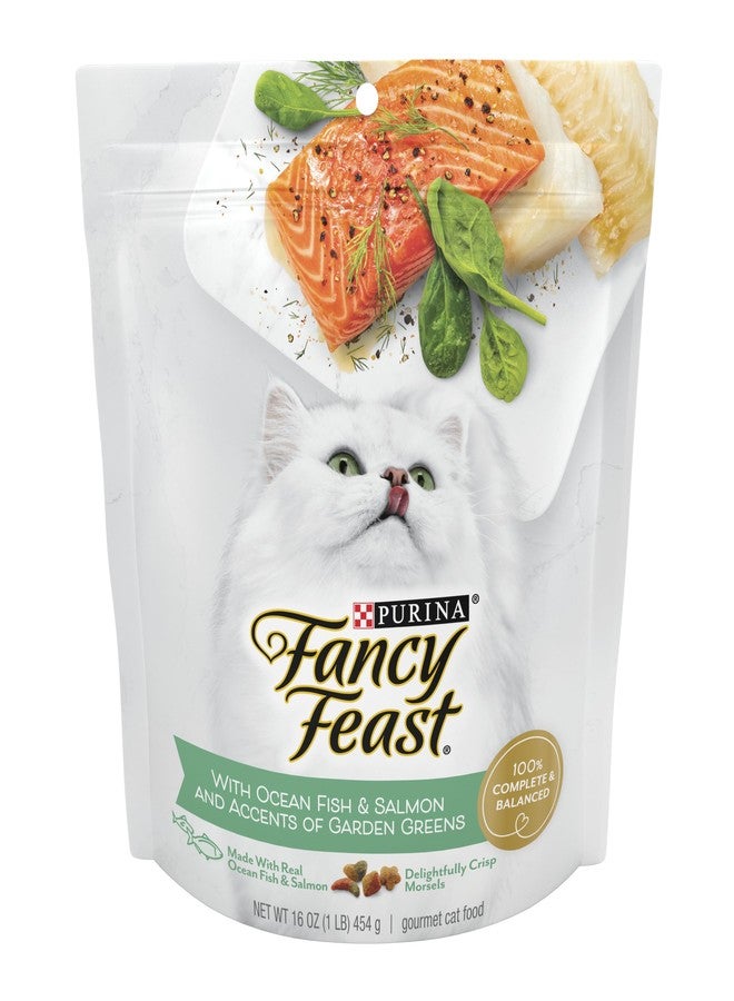 فانسي فيست طعام القطط الجاف من فانسي فيست بورينا بنكهة سمك المحيط والسلمون - عبوة 16 أونصة (عبوة من 3 أكياس) - Image 2