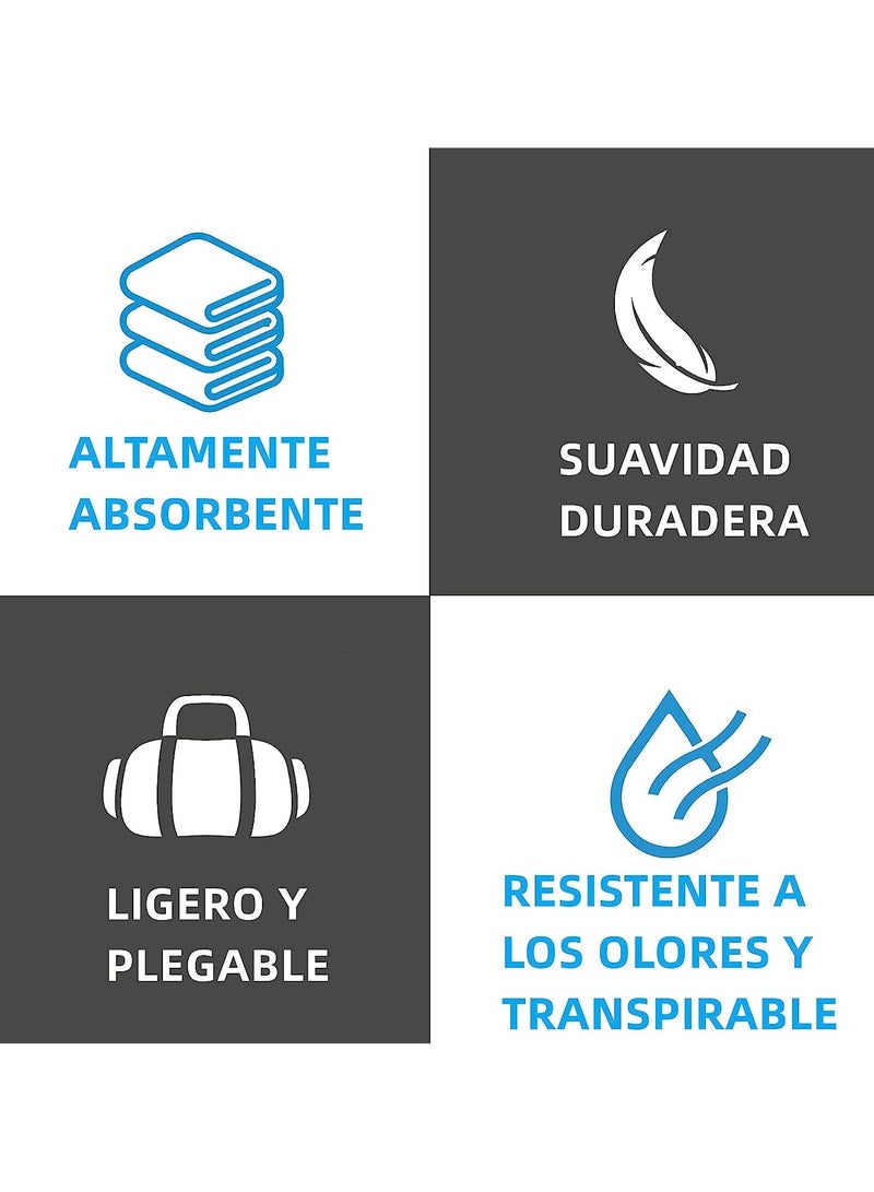 Gonice Sports Towel Microfiber Blue Set of 3, Quick Dry Sports Towel, Super Absorbent Swimming Towel Soft and Lightweight Bath Gym Towel for Swimming, Sport, Bath, Travel, Yoga, with Portable Bag (Blue) - Image 5