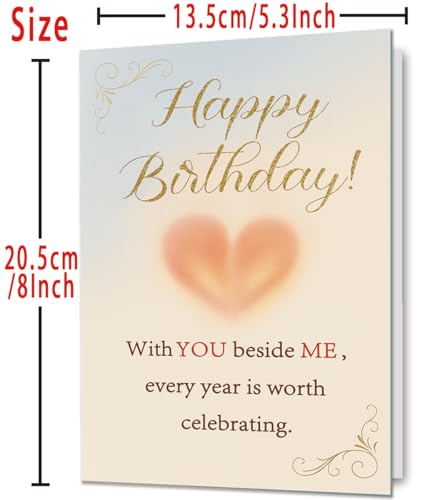 Mcduldul Romantic Birthday Cards Gifts for Husband Wife Boyfriend Girlfriend Couple, Funny Birthday Decoration for Men Women Him Her - Image 4
