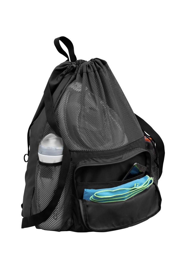 Large Swimming Equipment Mesh Bag With Separated Waterproof Dry Compartment Dry And Wet Separated (Black) - pzsku/Z1A456C6D44F175E366CDZ/45/_/1694511536/83372dd6-ad86-4576-a7dd-6e21bc1017f8