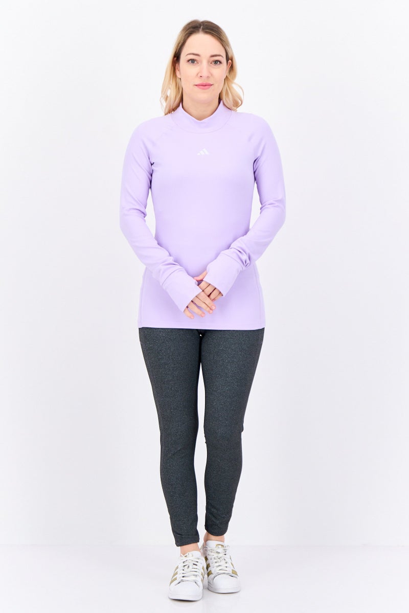 Adidas Women Sportswear Fit Long Sleeve Football Top, Light Purple - Image 4
