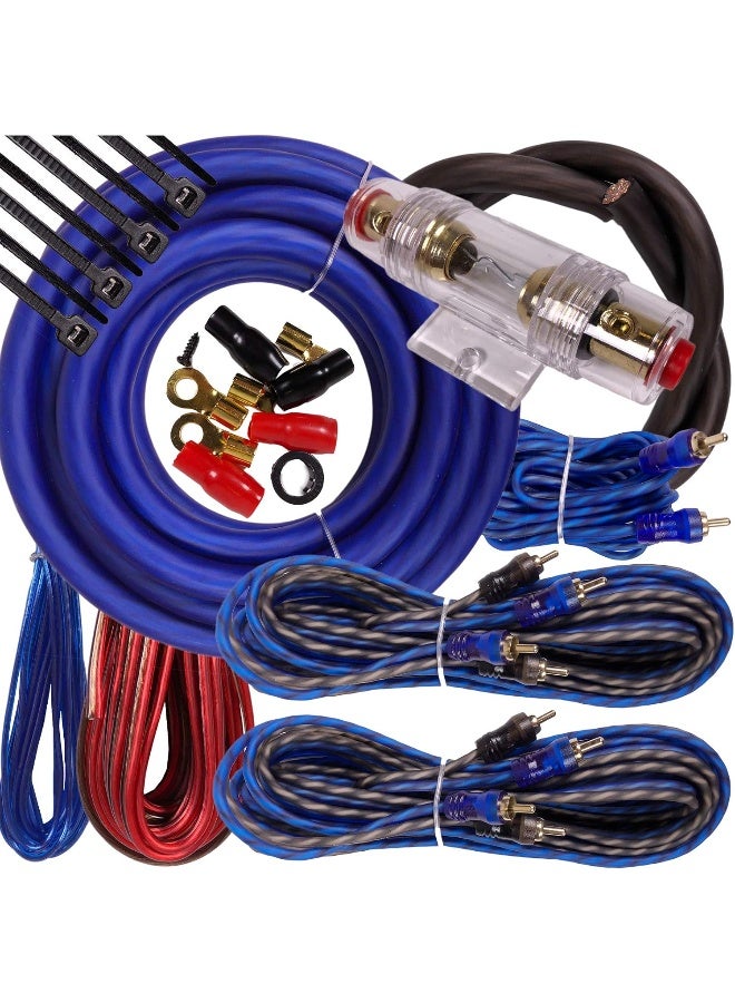 Gravity Gravity Complete 5 Channels 2000W 4 Gauge Amplifier Installation Wiring Kit  - Image 1