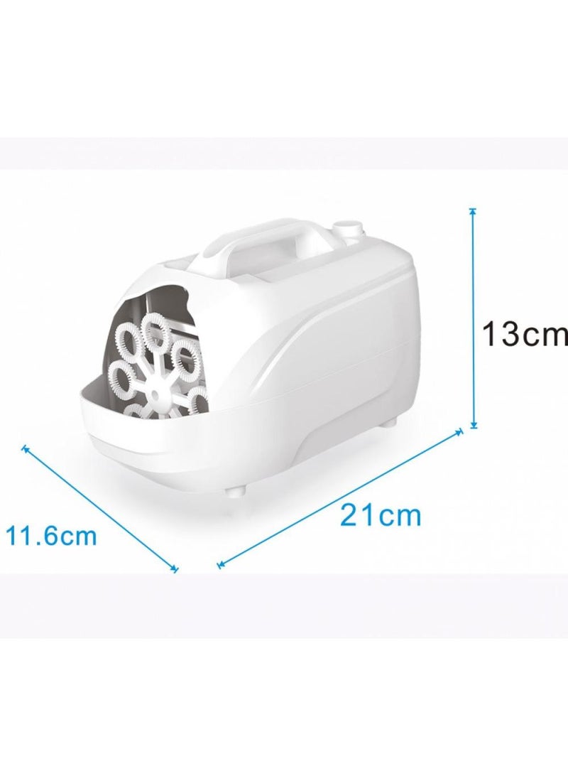 Y&D Kids Suitcase Shape Electric Bubble Blower White - Image 4
