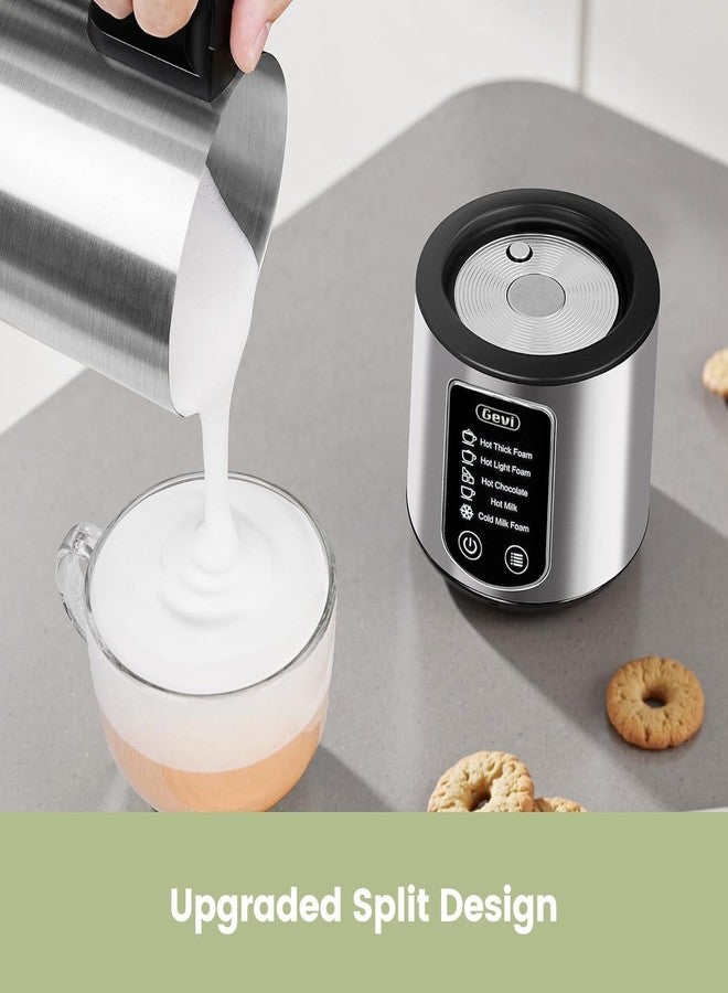 Gevi Hot Chocolate Maker with 5 in 1 Milk Frother and Steamer, Professional Milk Steamer, 17 oz/3.5 oz, Stainless Steel, Hot and Cold Milk Frother for Latte, Macchiato, Cappuccino and Hot Chocolate - Image 2
