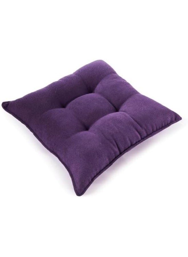 غطاء وسادة قطني عصري، 40 × 40 × 7 سم، مزخرف (بنفسجي فاتح)