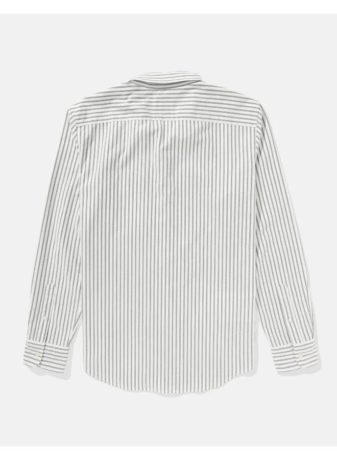 American Eagle AE Striped Slim Fit Oxford Button-Up Shirt