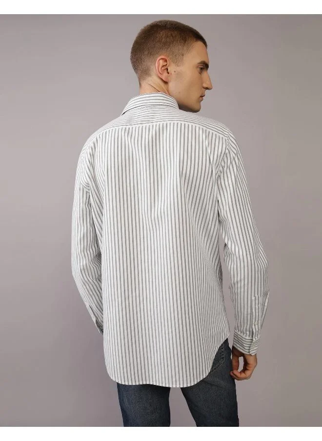 American Eagle AE Striped Slim Fit Oxford Button-Up Shirt