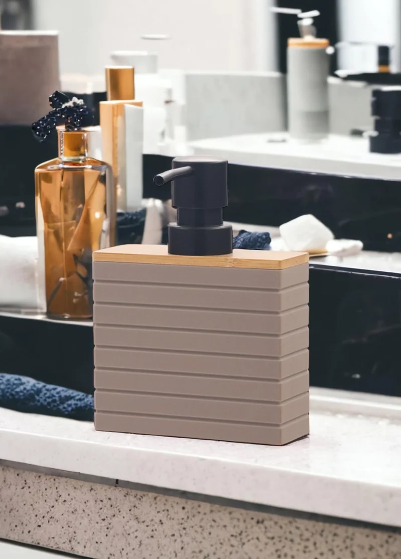 ذا ميا Stripe Liquid Soap Dispenser Brown