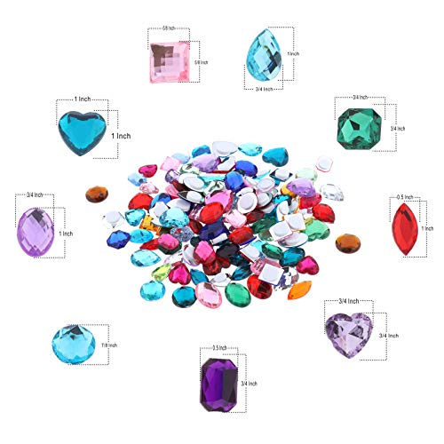 RICHNESS 110pcs Self Adhesive Craft Jewels Jumbo Bling Crystal Gem Stickers Assorted Shapes Colors Rhinestone Stickers for Arts & Crafts Projects - Image 3