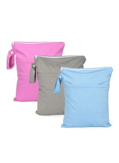 Y&D Waterproof wet bag cloth diaper dry reusable Stroller Travel Beach Swimming Pool day care dirty baby supplies Yoga Fitness 3 pieces  - Image 1