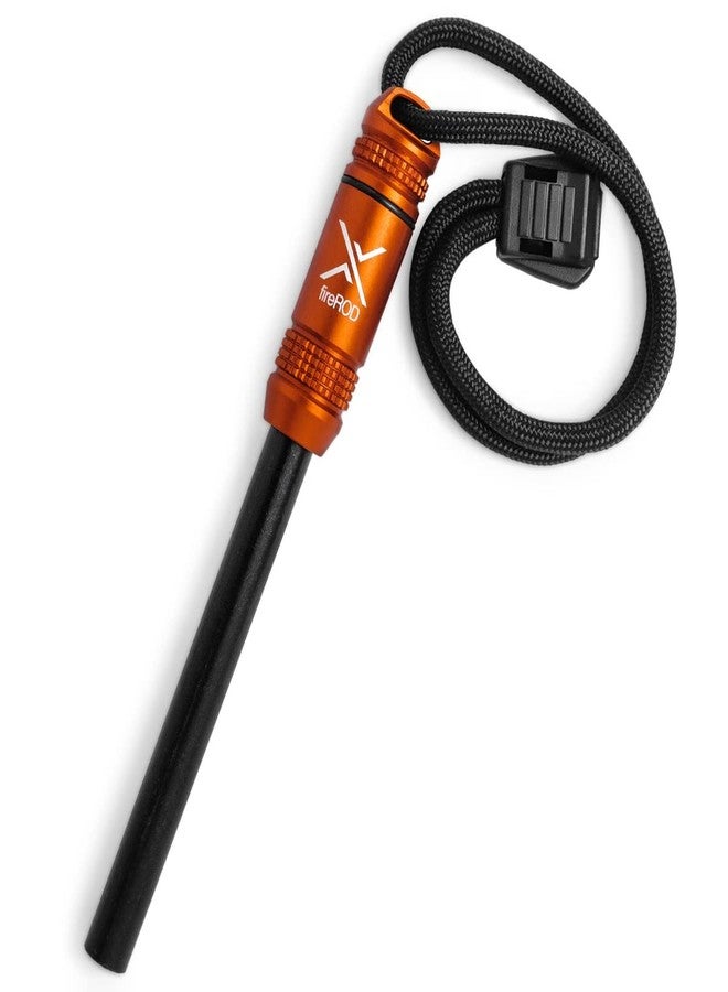 Exotac fireROD Ferrocerium Firestarter with Replaceable 5/16 in. Diameter Waterproof Ferro Rod Striker and Tinder Capsule Compartment with Included quickLIGHT Tabs, Works with Most Bushcrafting Knives - Image 1