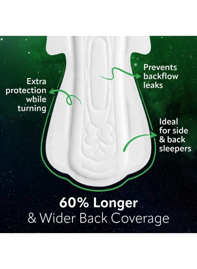 Evereve Ultra-Thin Nights Sanitary Pads for Women, XXL+ 360mm, 22 Pads, 60% Longer & Wider Back, Soft & Breathable, Rash-Free Comfort, 2X Faster Absorption, Dry Feel Protection, Heavy Flow Night Use - Image 4