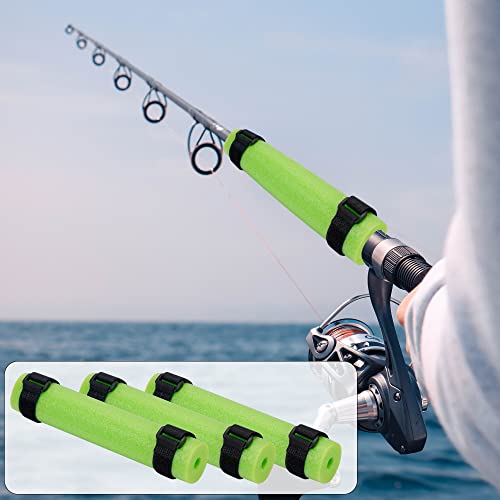 Shitailu 6PCS Fishing Rod Float, Floating Rod Butt Cushion, Fishing Float Tube Accessories, Kayak Fishing Rod Floater for Prevent The Narrow Rod Goes Overboard(Include 12PCS Fastening Straps) - Image 4