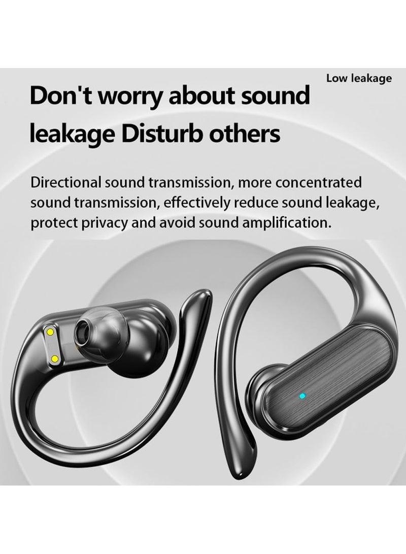 JBLTM Wireless Earbuds Bluetooth Headphones 48Hrs Playtime Ear Buds IPX7 Waterproof Headphones Power Display Earphones with Earhook Premium Deep Bass Over-Ear Headsets for TV Phone Latptop Black - Image 3