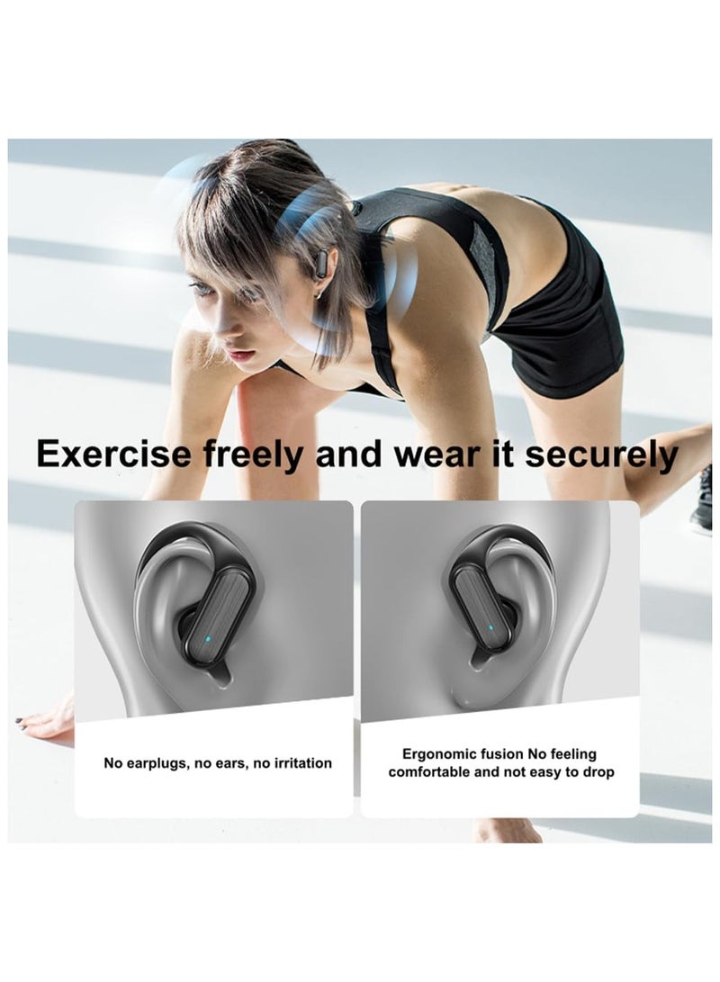 JBLTM Wireless Earbuds Bluetooth Headphones 48Hrs Playtime Ear Buds IPX7 Waterproof Headphones Power Display Earphones with Earhook Premium Deep Bass Over-Ear Headsets for TV Phone Latptop Black - Image 4