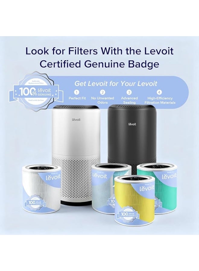 LEVOIT Air Purifiers for Large Home Bedroom 83m², CADR 400m³/h, Enabled, Filter with PM2.5 Intelligent Air Quality Sensor, Auto Mode, Air Freshener core 400s white - Image 4
