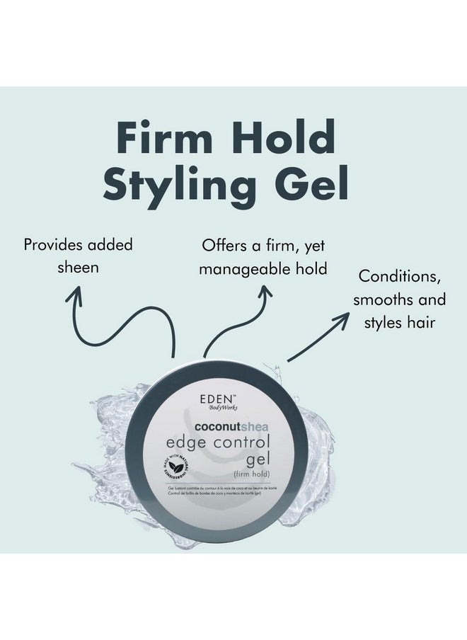 Coconut Shea Control Edge Glaze | 6 Oz | Firm Hold, No Build Up, Moisturize, Add Shine - Packaging May Vary