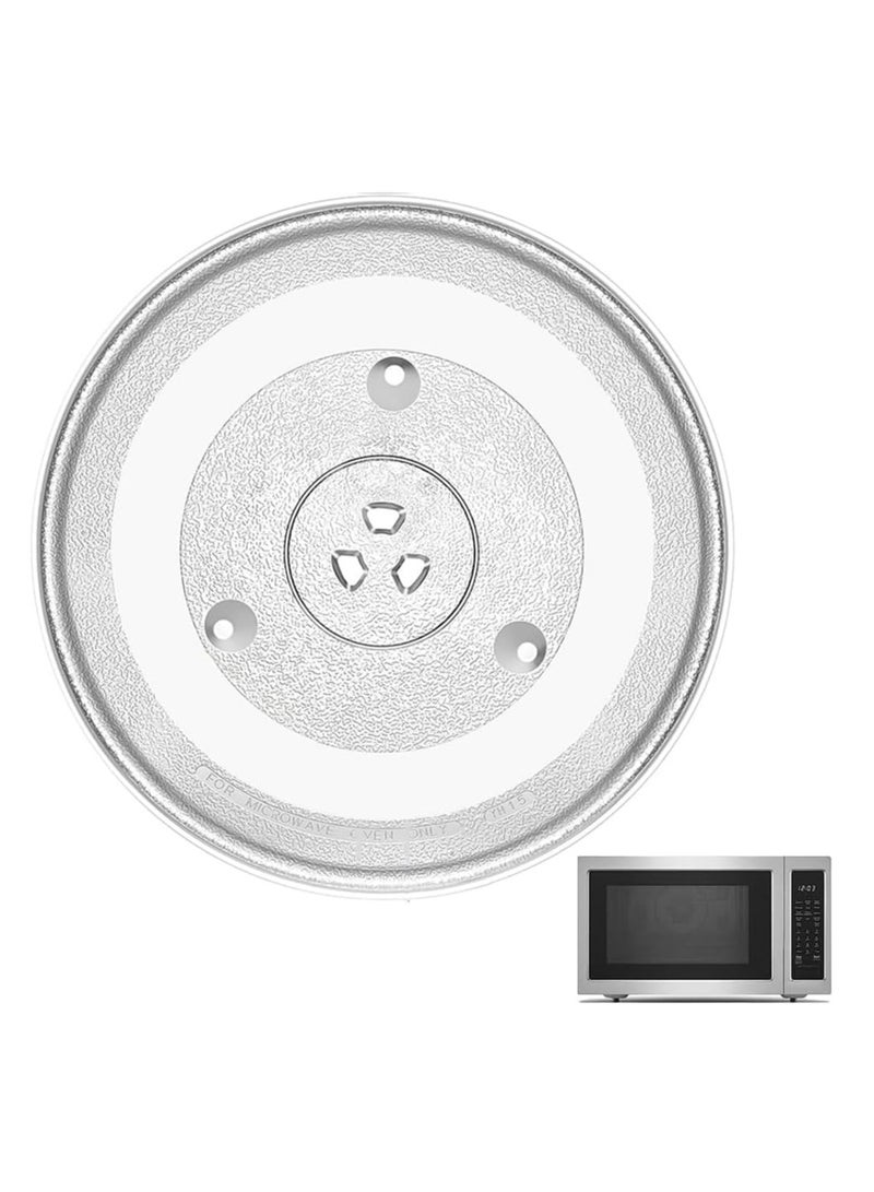 فيرست مون إيليكترونكس صينية ميكروويف زجاجية من First Moon مقاس 12.5 بوصة متوافقة مع أجهزة Samsung وGE وHotpoint - قطعة الغيار المثالية لـ WB39X10002/ WB48X10005/ WB49X10069/ WB39X10003 - آمنة للاستخدام في غسالة الأطباق - Image 1