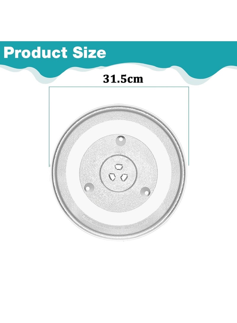 فيرست مون إيليكترونكس صينية ميكروويف زجاجية من First Moon مقاس 12.5 بوصة متوافقة مع أجهزة Samsung وGE وHotpoint - قطعة الغيار المثالية لـ WB39X10002/ WB48X10005/ WB49X10069/ WB39X10003 - آمنة للاستخدام في غسالة الأطباق - Image 3