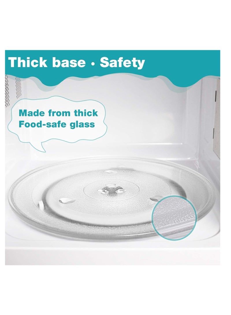 فيرست مون إيليكترونكس صينية ميكروويف زجاجية من First Moon مقاس 12.5 بوصة متوافقة مع أجهزة Samsung وGE وHotpoint - قطعة الغيار المثالية لـ WB39X10002/ WB48X10005/ WB49X10069/ WB39X10003 - آمنة للاستخدام في غسالة الأطباق - Image 5
