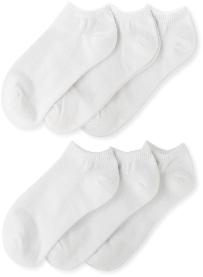 Jefferies Socks Jefferies Socks Girls 7-16 Seamless Capri Liner Socks 6 Pair Pack, White, Medium - Image 4