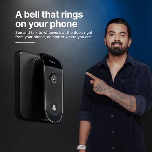Qubo Smart Wi-Fi Video Doorbell Pro 2K from Hero Group | Instant Phone Visitor Video Call | Intruder Alarm | 3MP 1296P Resolution | 2-Way Talk | NightPulse Vision - Image 2