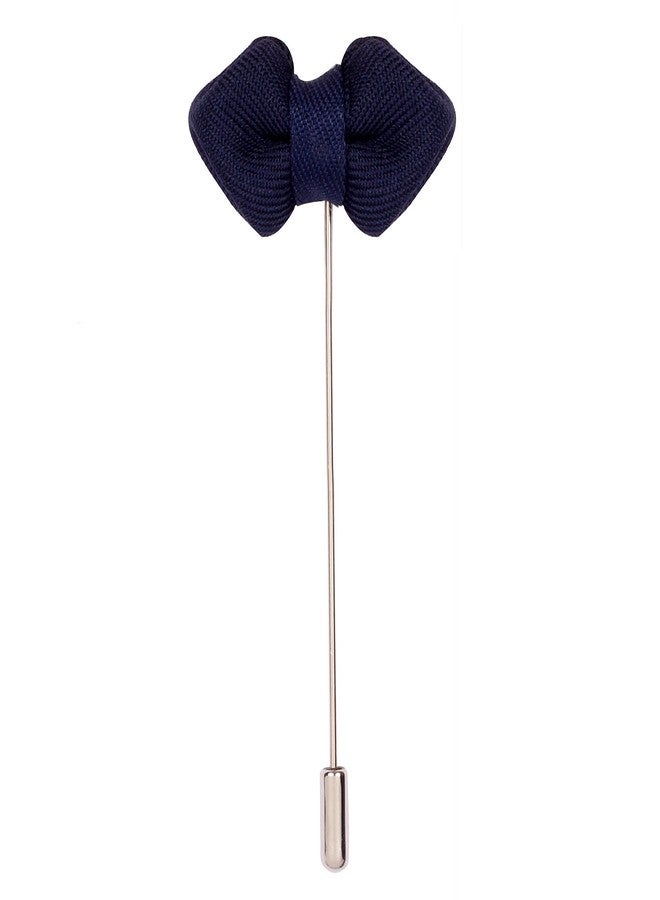 Peluche Mini Bow Royal Blue Brooch for Men - Image 1
