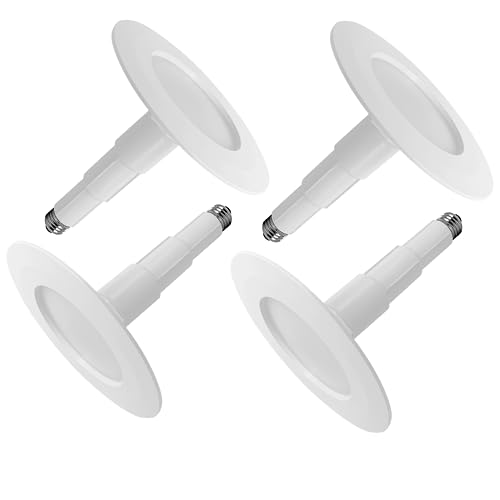Jolux 4-Pack 5/6" LED Can Lights Retrofit Recessed Lighting,12W=60W,2700K SoftWhite,800 Lumens,Dimmable Adjustable Retrofit Downlight,ETL,Damp Rated,Simple Installation Can Lights,Bevel Trim - Image 1
