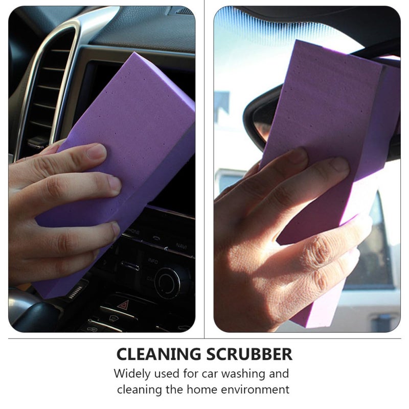 2 Pcs PVA Car Wash Sponge Set Super Absorbent Auto Detailing Household Cleaning Purple - Image 4