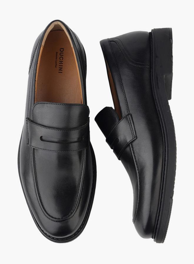 DUCHINI Men Cutout Detail Slip-On Loafers - Image 3